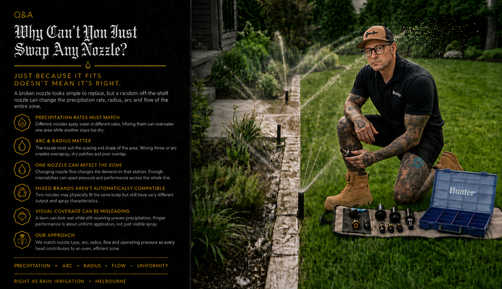 Why You Can’t Just Swap Any Sprinkler Nozzle | Irrigation Nozzles Melbourne