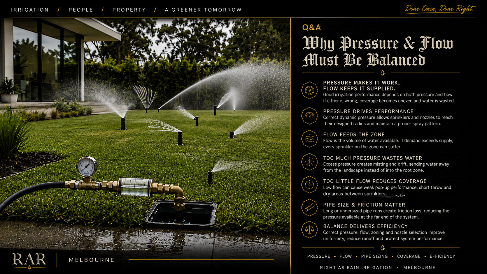 Why Irrigation Pressure & Flow Must Be Balanced | Melbourne