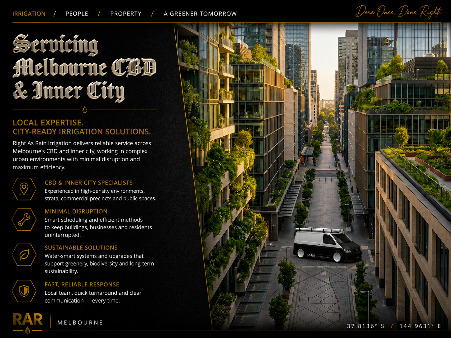 Irrigation Melbourne CBD & Inner City | Right as Rain Irrigation