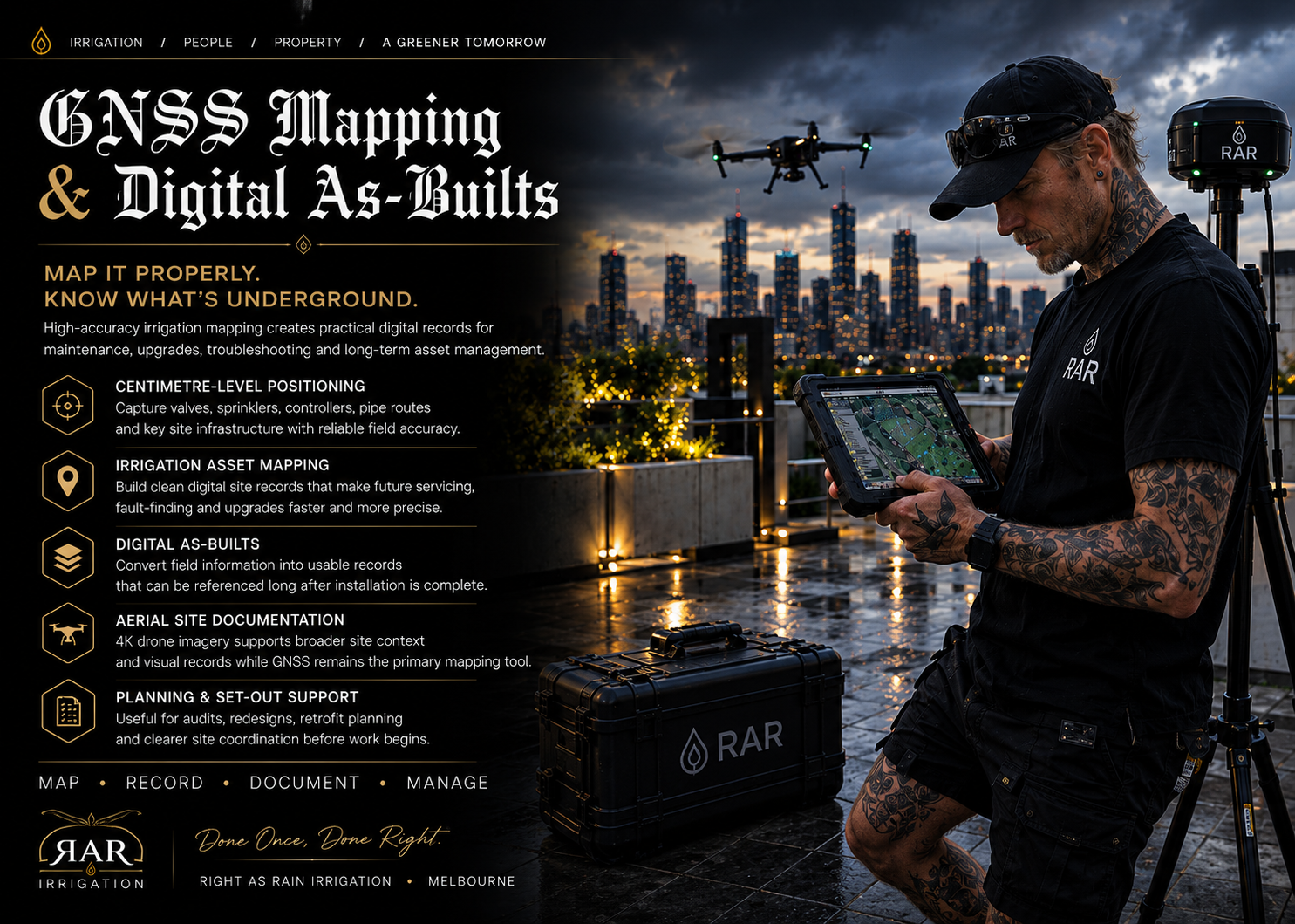GNSS Mapping, Digital as-built and  Live CAD Mapping  Melbourne.