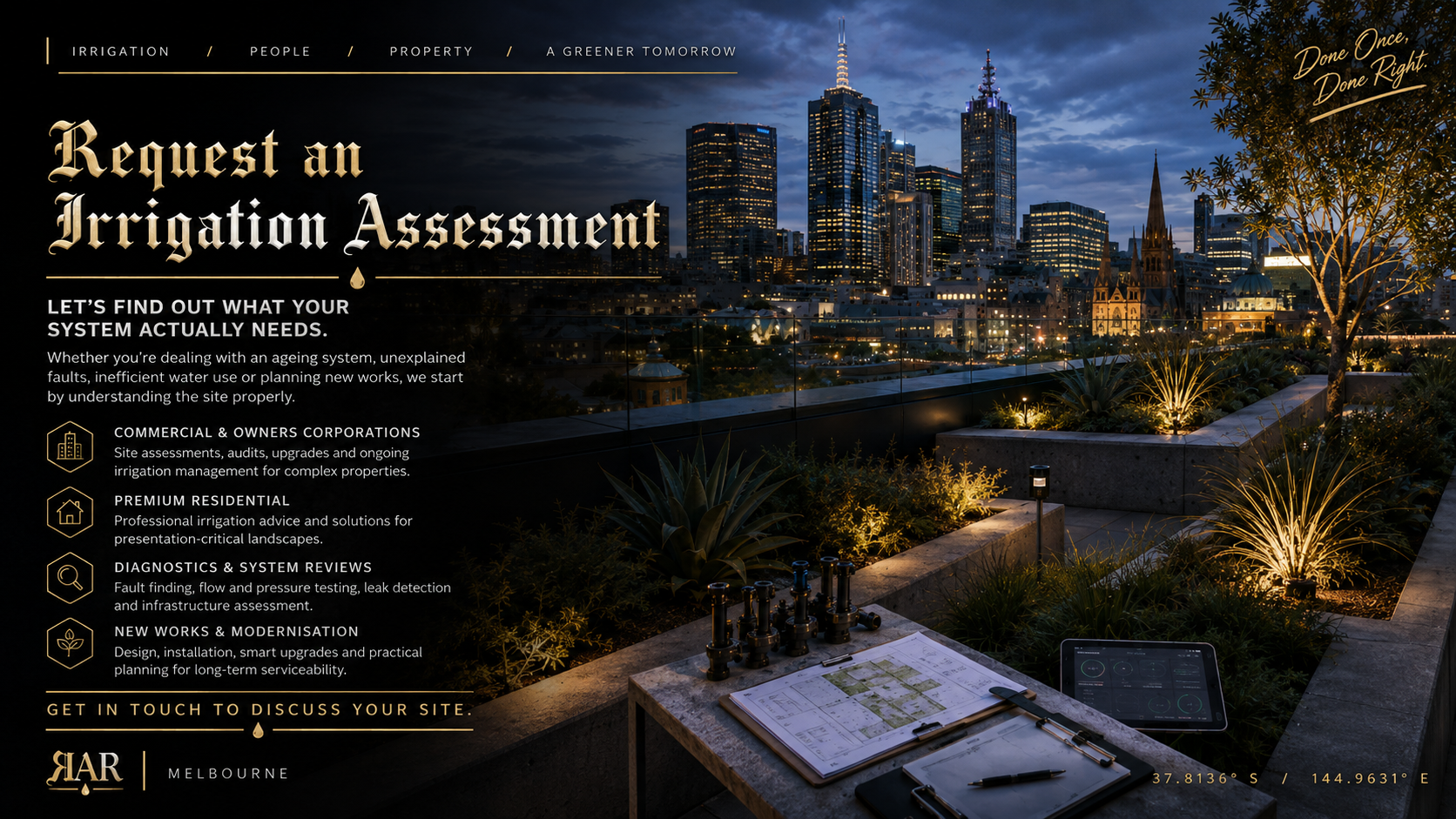 Request an Irrigation Assessment Melbourne