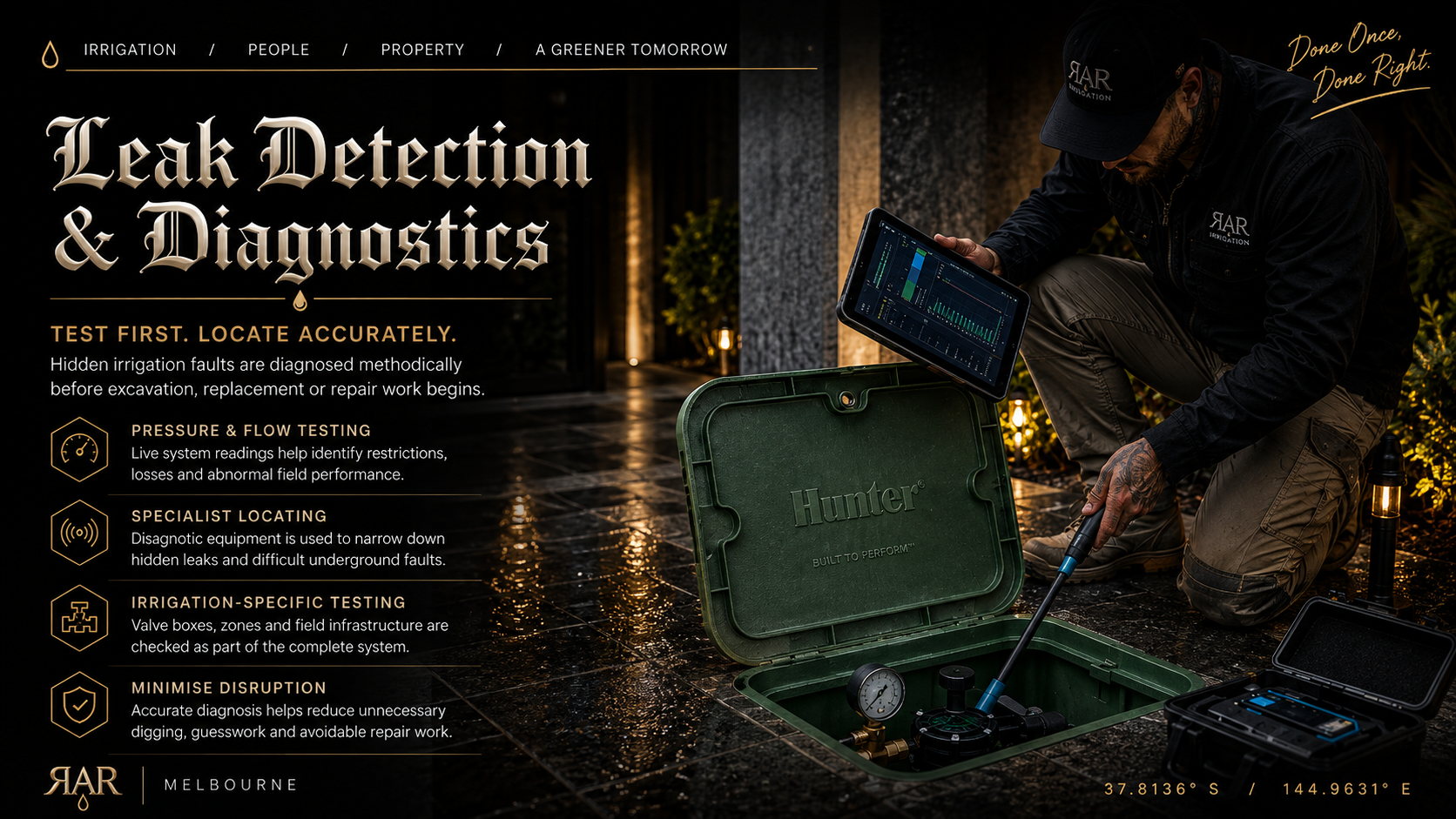 Leak Detection and Irrigation Diagnostics Melbourne