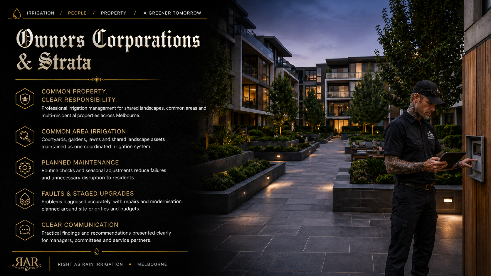 Owners Corporation and Strata Irrigation Services Melbourne