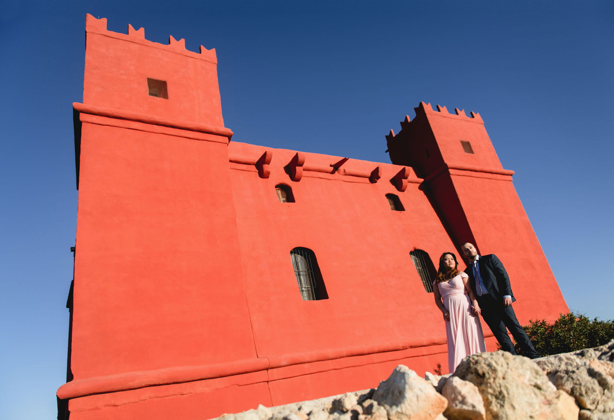 wedding photo session at red tower