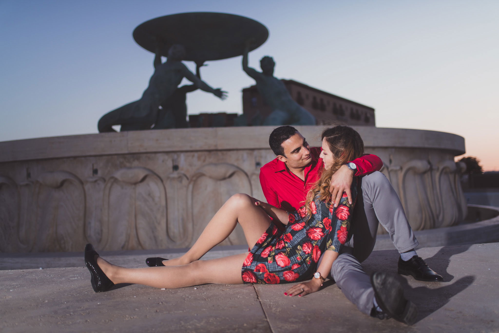 triton fountain photo session valletta