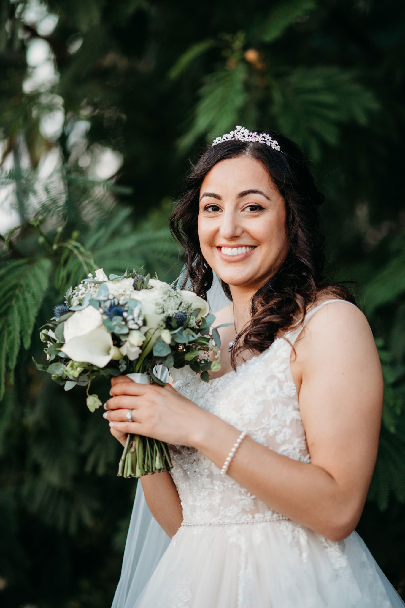 portrait of bride at chinese gardens of serenity malta