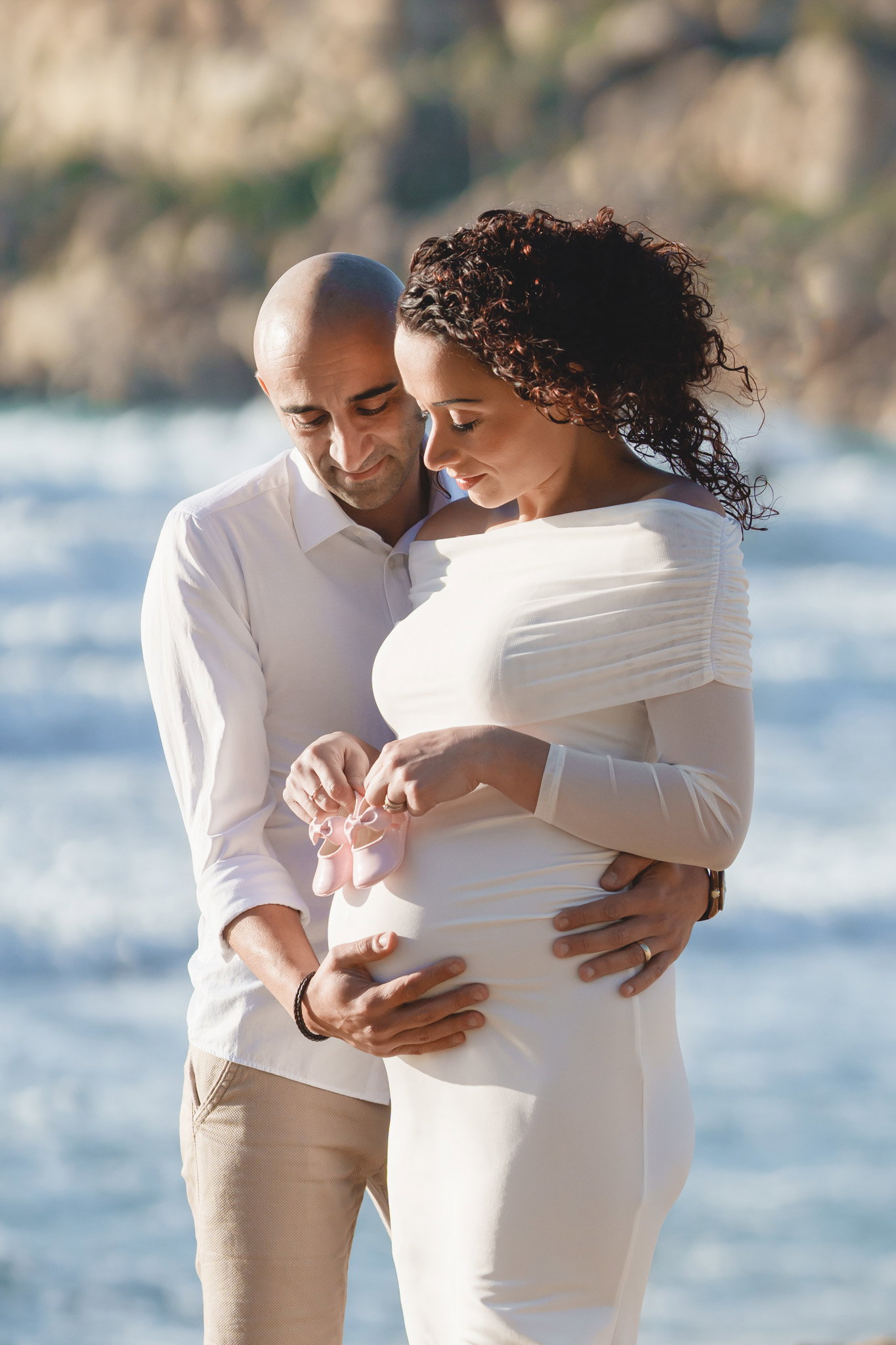 Pregnancy Photoshoot on the beach in Malta
