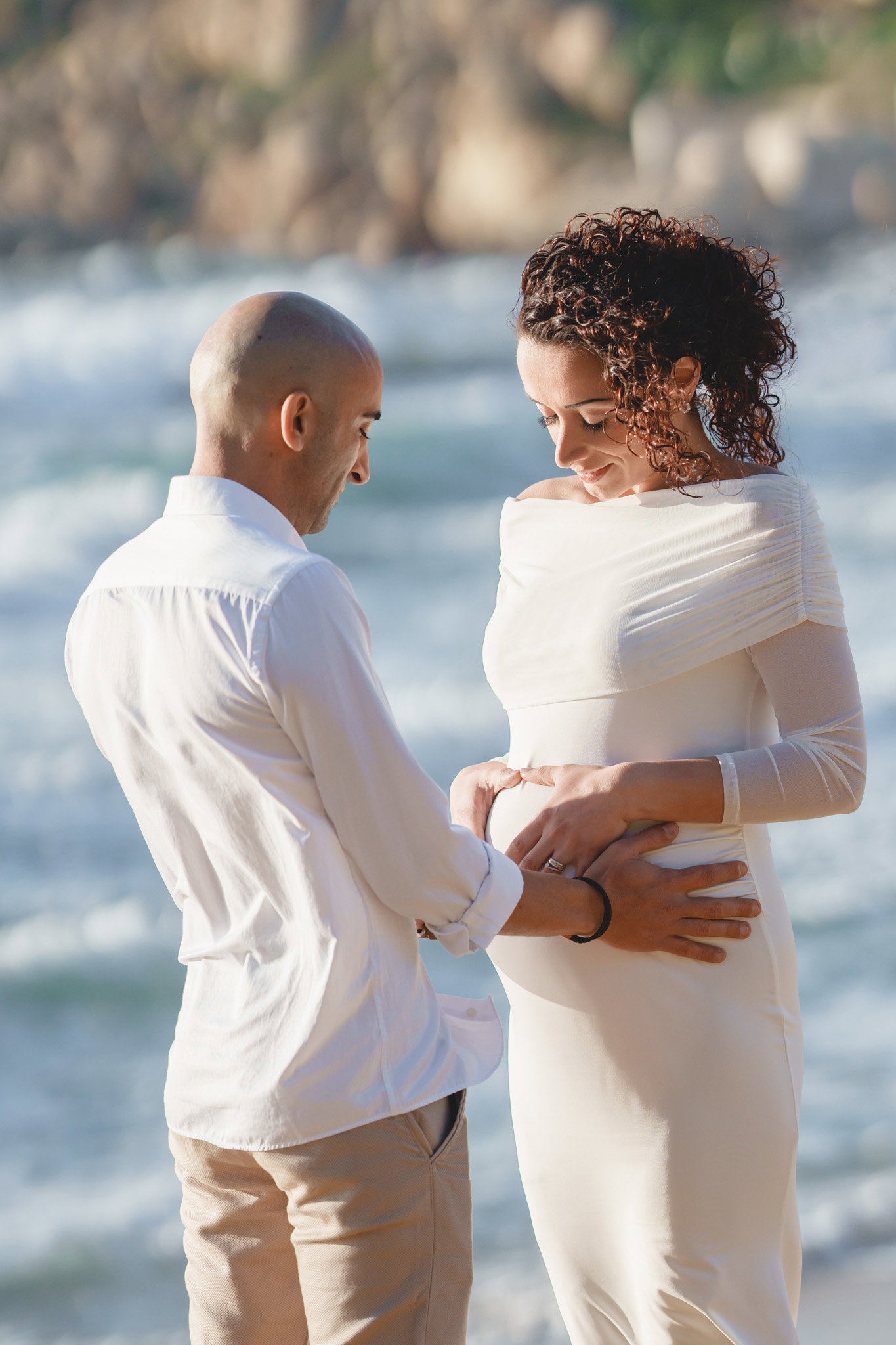 Pregnancy Photoshoot on the beach in Malta