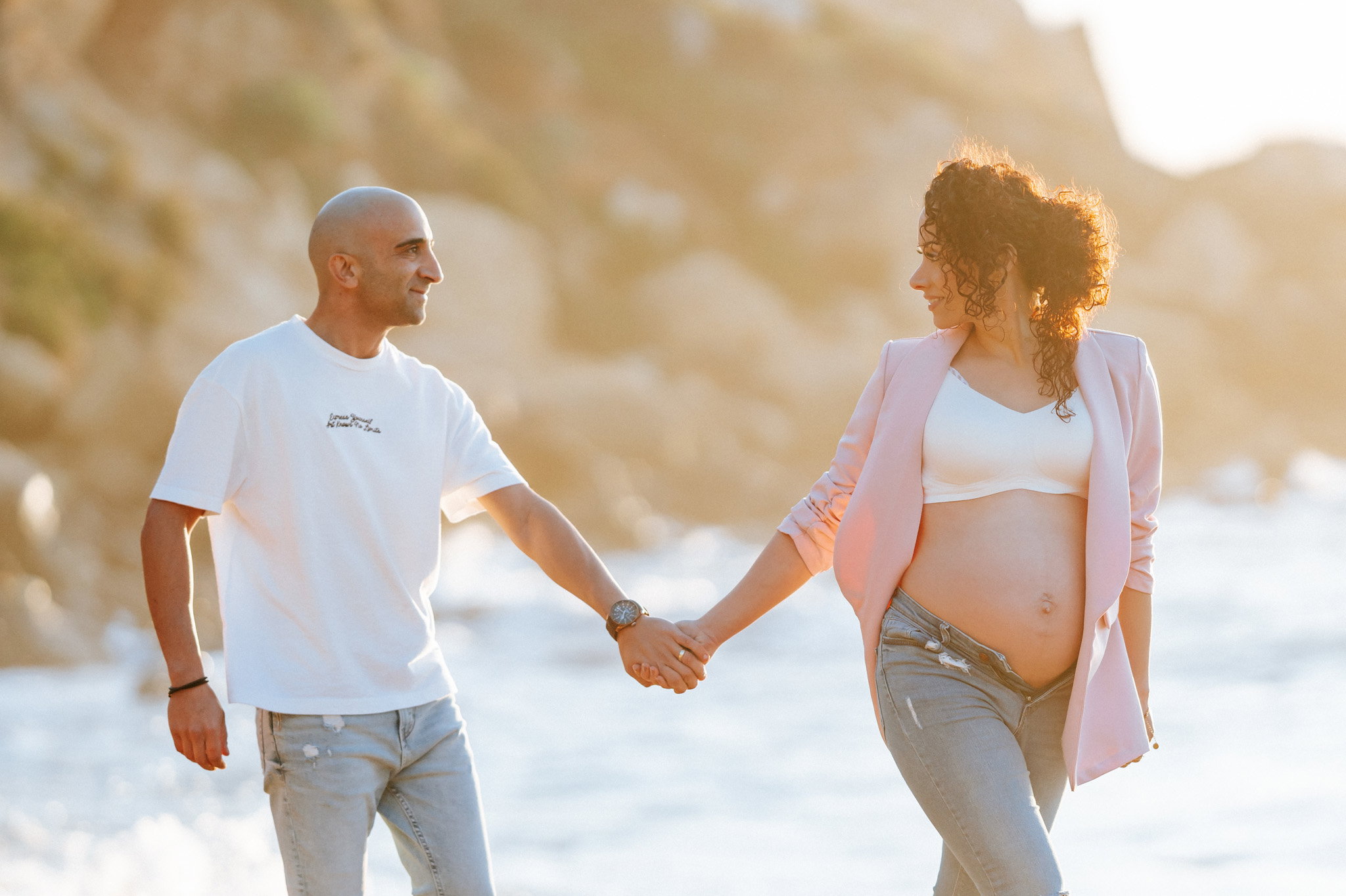 Pregnancy Photoshoot on the beach in Malta
