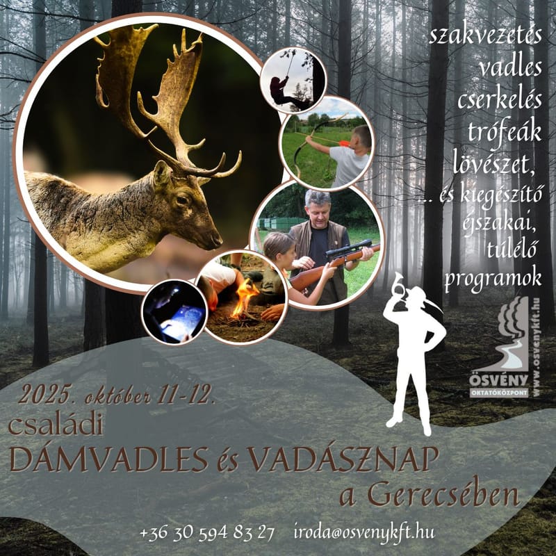 Dámvadles és barcogás vadászati bemutatóval a Gerecsében - ÖSVÉNY Családi Programok