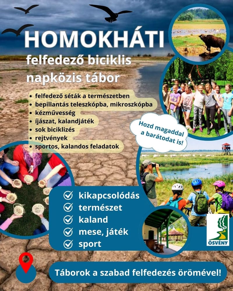 "HOMOKHÁTI" felfedező biciklis napközis tábor