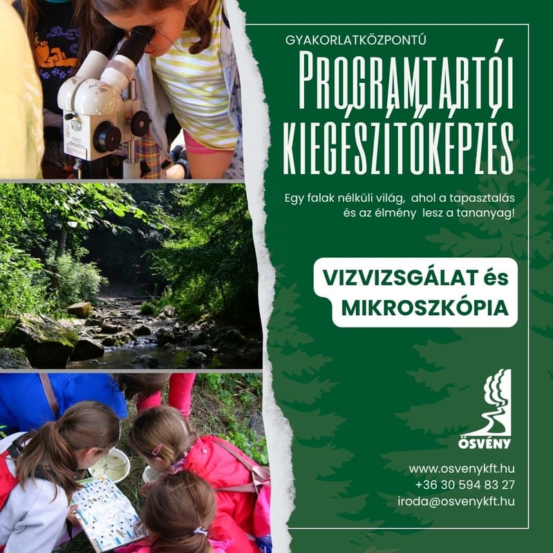 Vízvizsgálat és mikroszkópia - TEREPI PROGRAMTARTÓI KIEGÉSZÍTŐKÉPZÉS