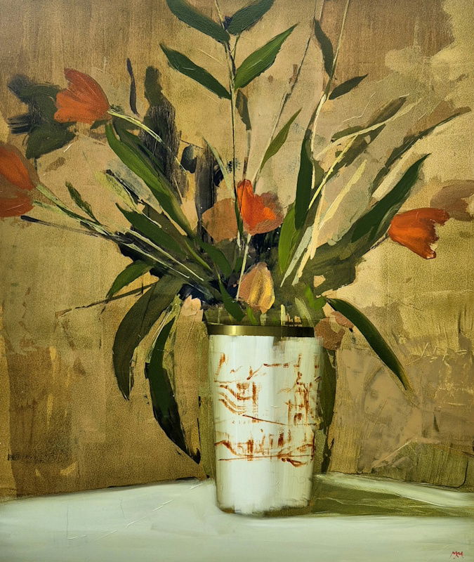 "Tulips in a Chinese Vase"