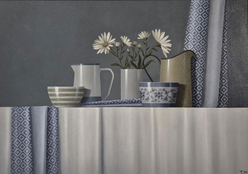 "Two Drapes and Daisies" 
