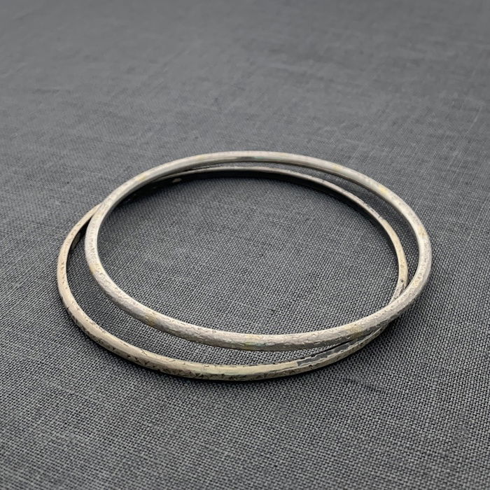 Organic Silver Bangles (2 available)