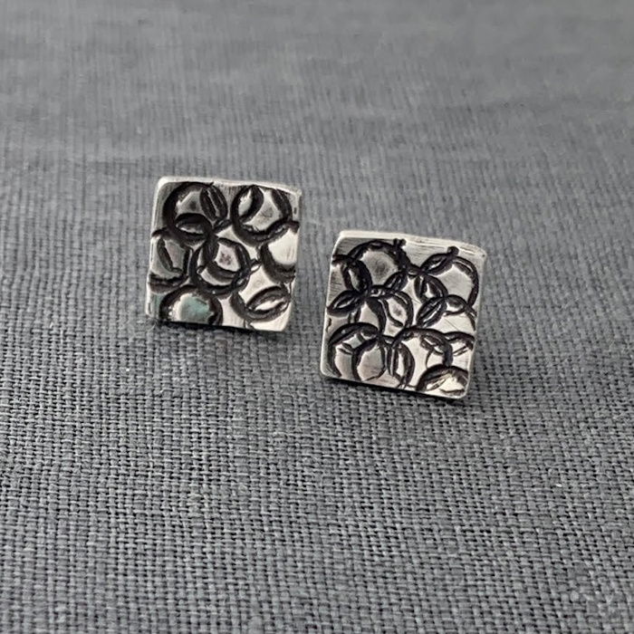 Silver Square Stud