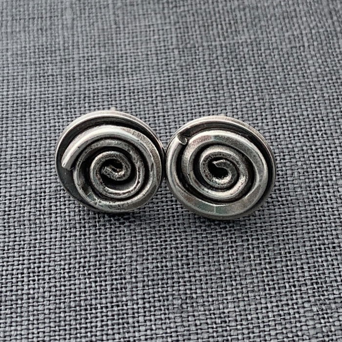 Silver Swirl Studs