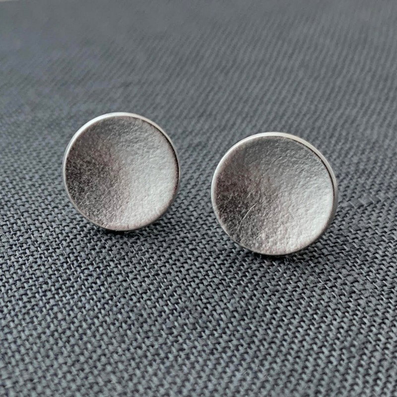 Silver Disc Stud