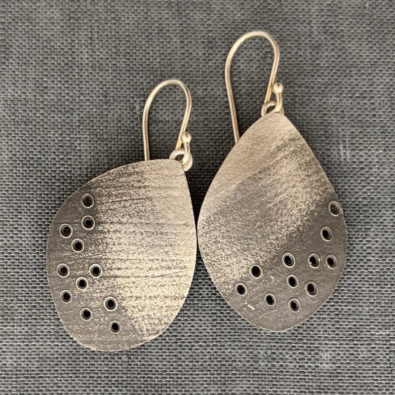 Silver Fossil Earrings