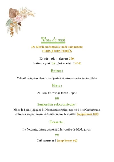 Formule du midi image