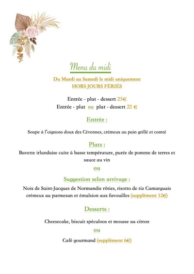 Formule du midi image