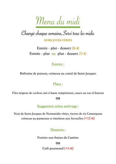 Formule du midi image