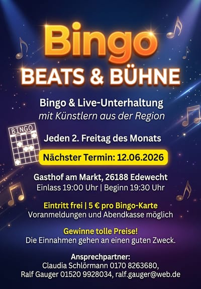 Bingo- Abend zu Gunsten des "Schulhofprojekt"