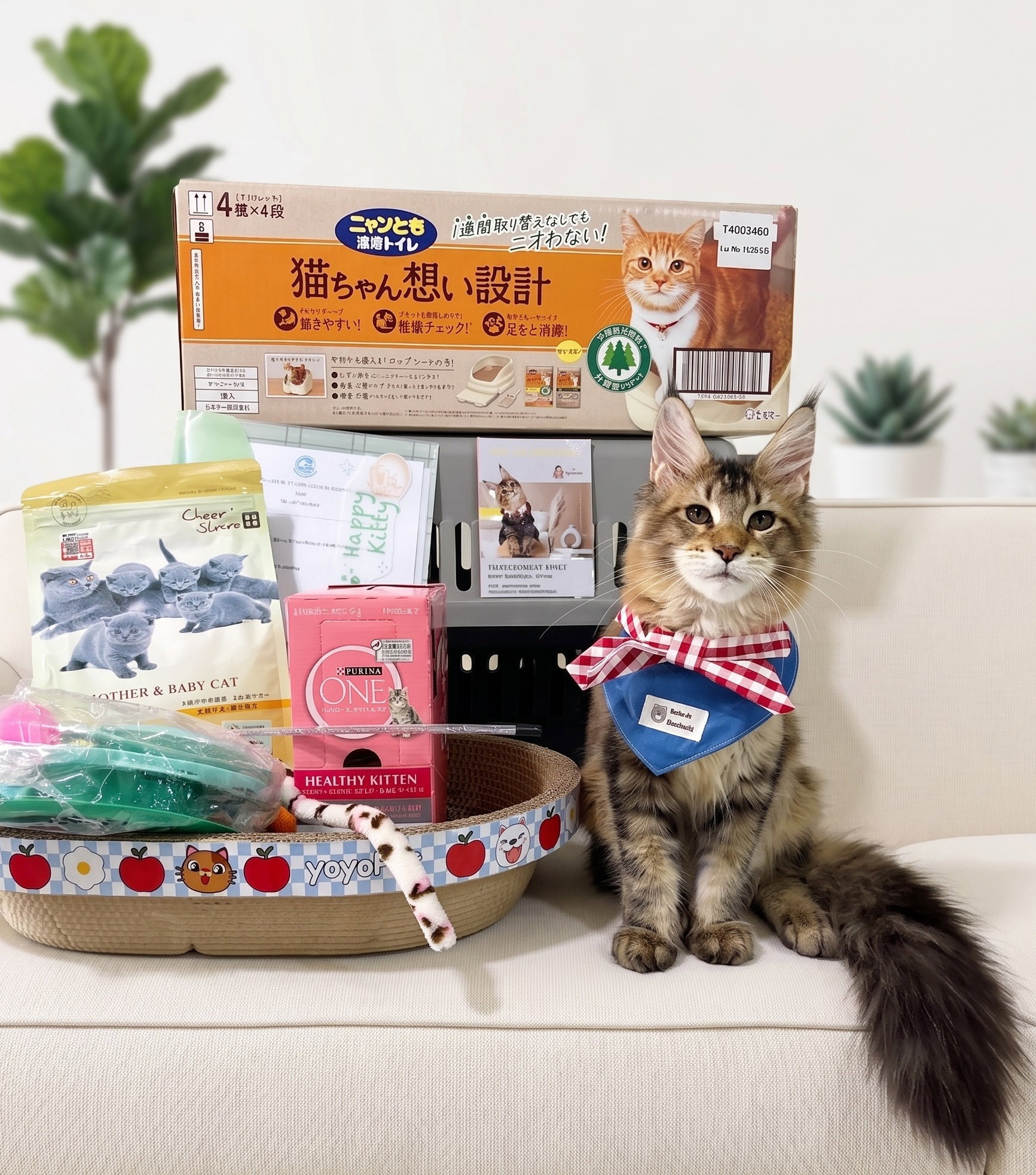 Maine Coon kitten with complete Welcome Kit ready for new home — TigerCoonCat Thailand