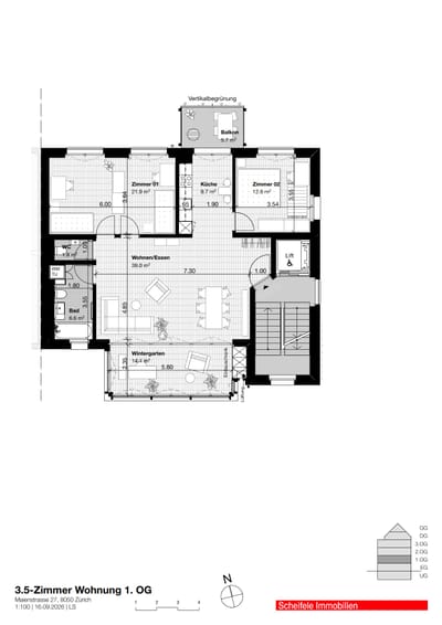 3.5 / 4.5 Zimmerwohungen