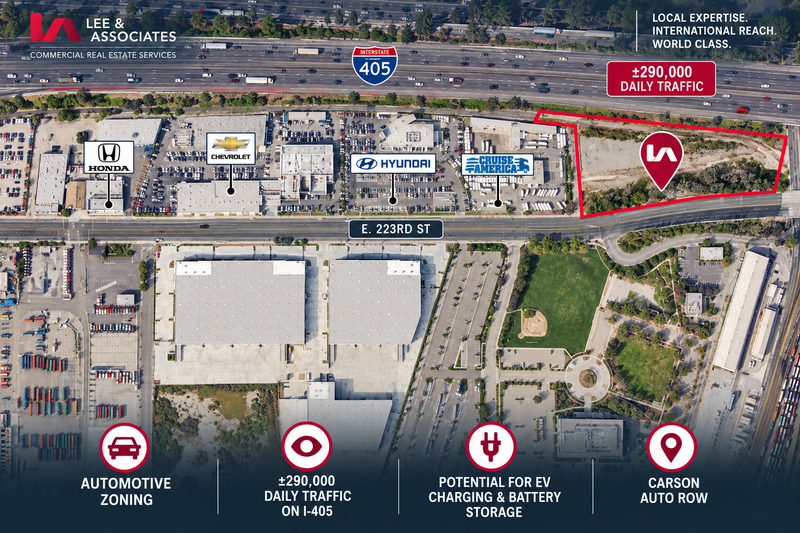 Now Available: 4.2 Acres on Carson Auto Row, For Sale or Lease