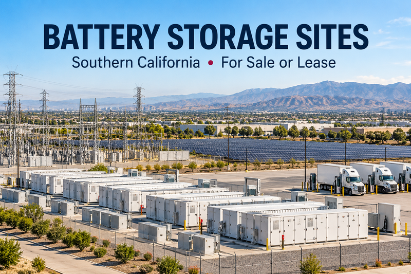 Potential Battery Storage Sites for Sale or Lease in Southern California