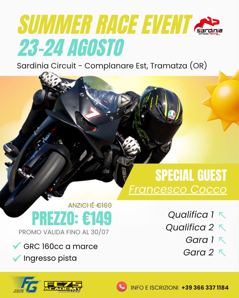 SABATO 23 AGOSTO 2025 SUMMER RACE EVENT SARDINIA CIRCUIT WS 98 TRAMATZA (OR)