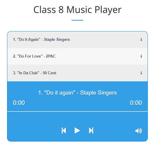 Class 8 Music Player