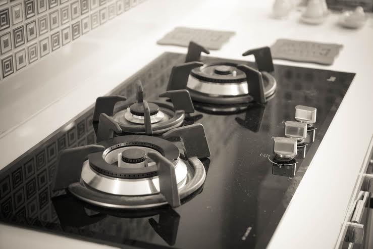 three burner hob