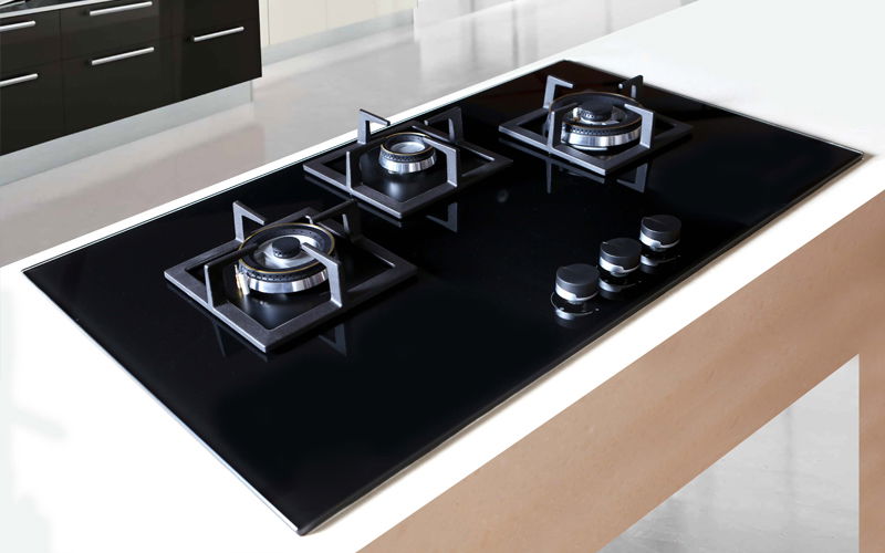 Three burner hobs Black 