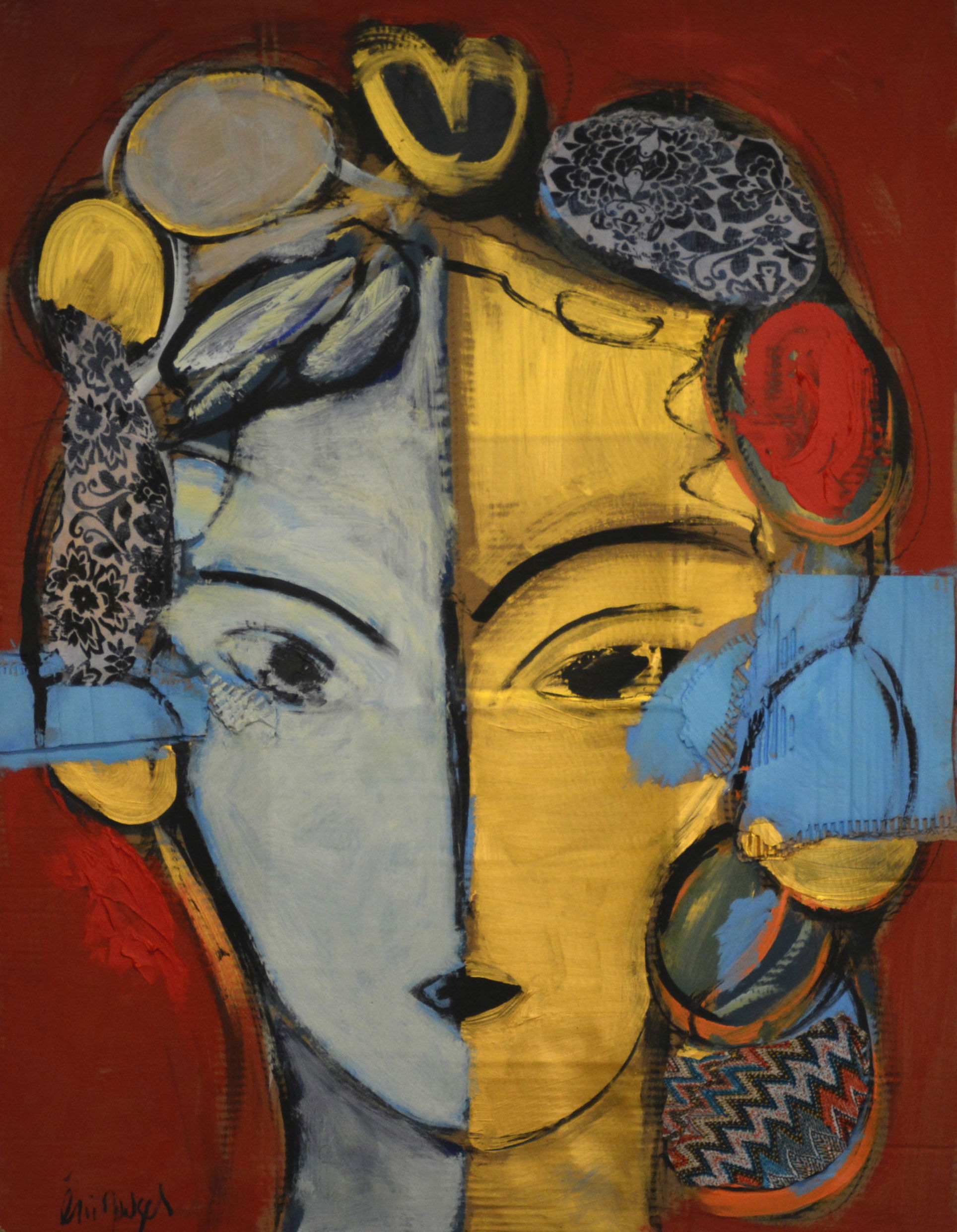 Disponible * VISAGE ROUGE ET OR