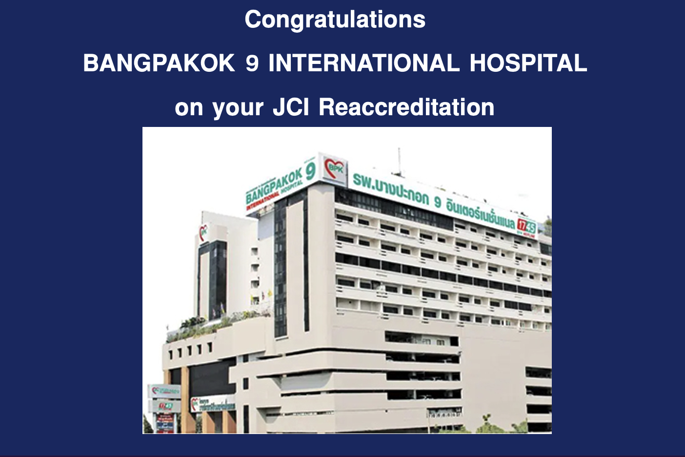 JCI Re-accreditation I BPK9