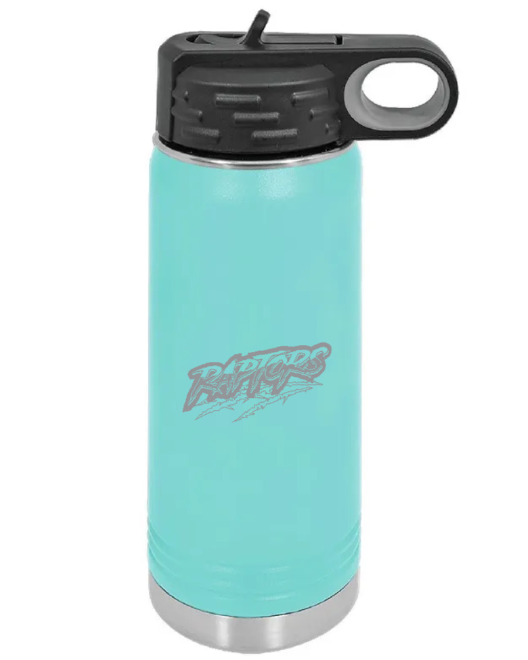 Harmony Ridge Raptors Stainless Steel Water Bottle - Black & Whi...