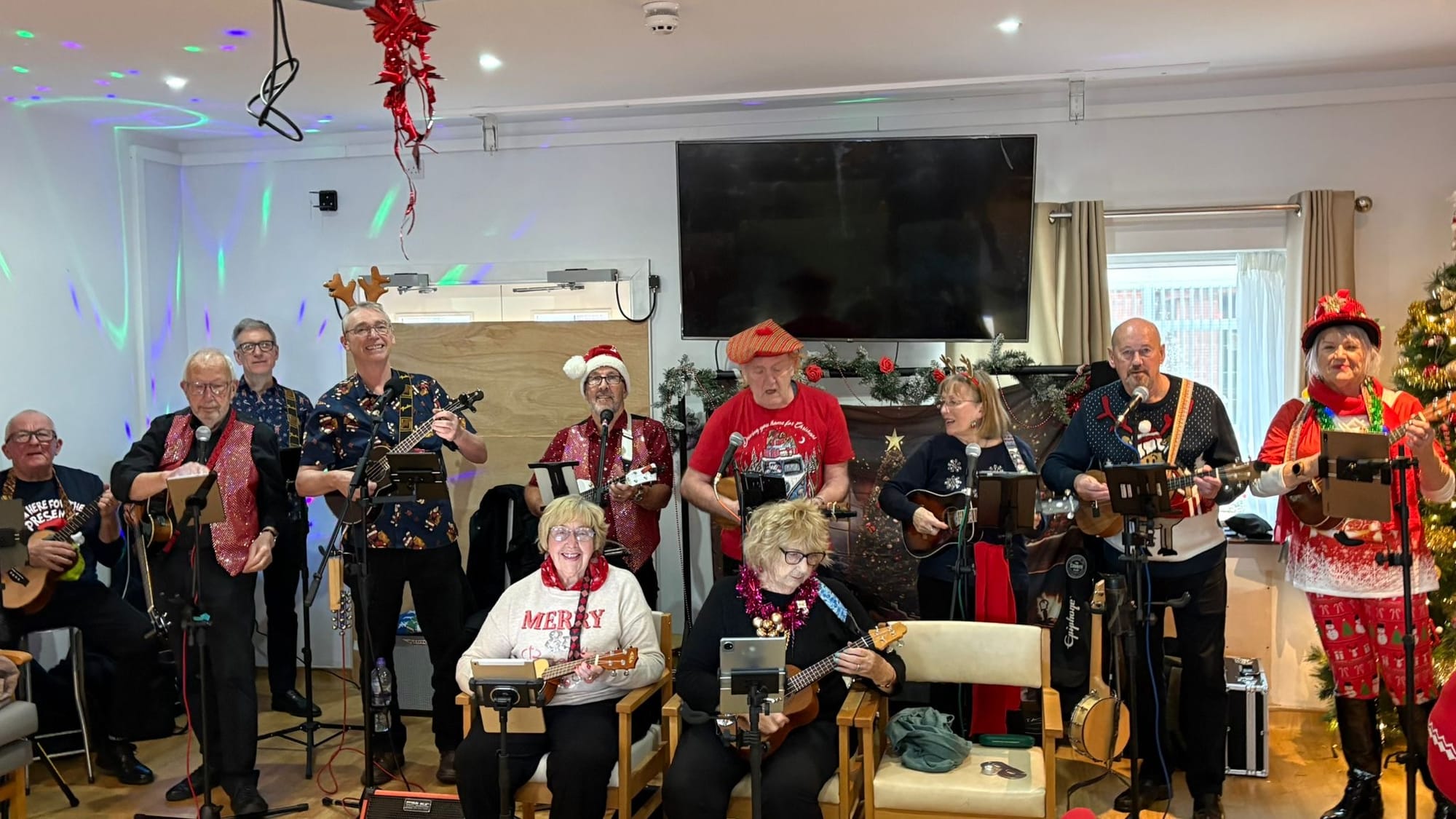 The D'Ukes of Halton Ukulele Band at Rosevilla Residential Home on Thursday 11th December 2025