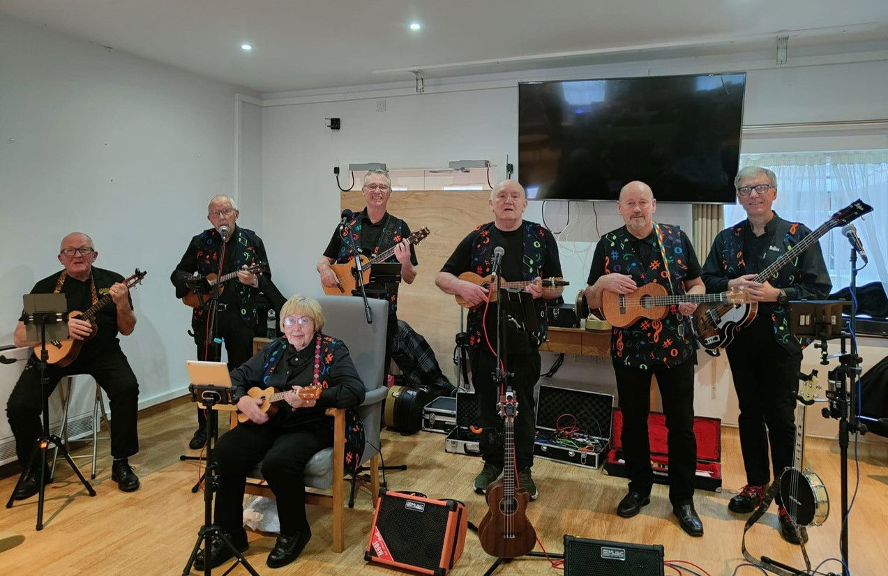 The D'Ukes of Halton Ukulele Band performed at Rosevilla Residential Home on Thursday 8th Jan 2026