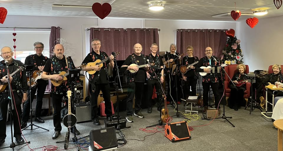 D'Ukes of Halton Ukulele Band performed at Millbrow Care Home on 13th Feb 2026