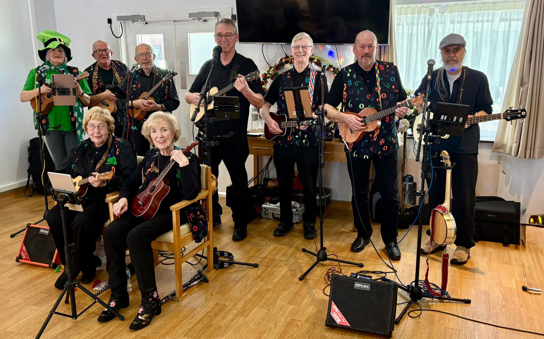 D'ukes of Halton Ukulele Band performed at Rosevilla Residential Home on Tuesday 17th March 2026