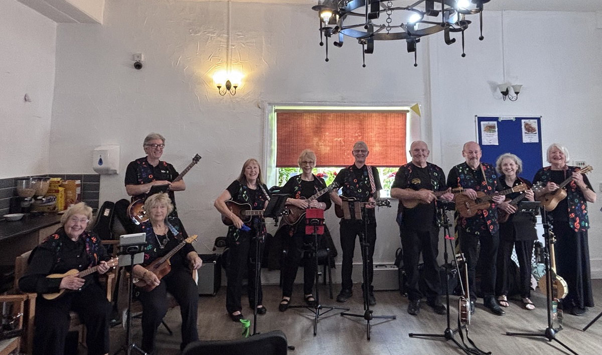The D'Ukes of Halton Ukulele Band performed a gig at the Norton Lodge Care Home on 5th June 2026