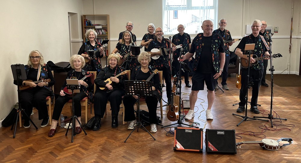 The D'Ukes of Halton Ukulele Band performed a gig at St Bede's Ladies Club at the St John Fisher Church in Moorfield Road, Widnes.