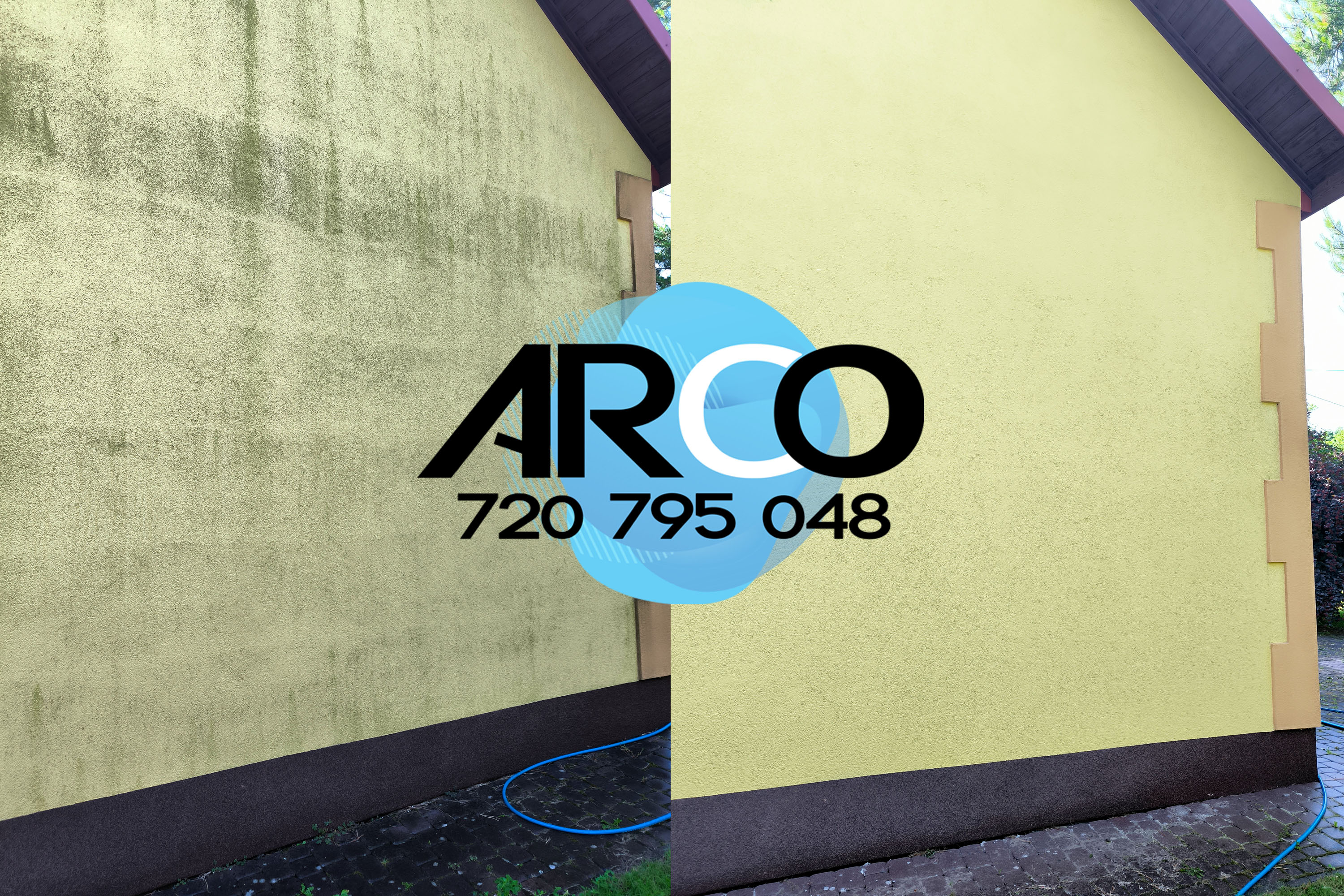 mycie czyszczenie elewacji softwash Proszowice