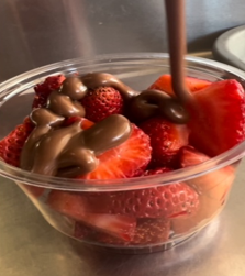 Strawberries with chocolate