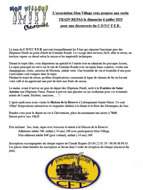 Sortie train CONI'FER