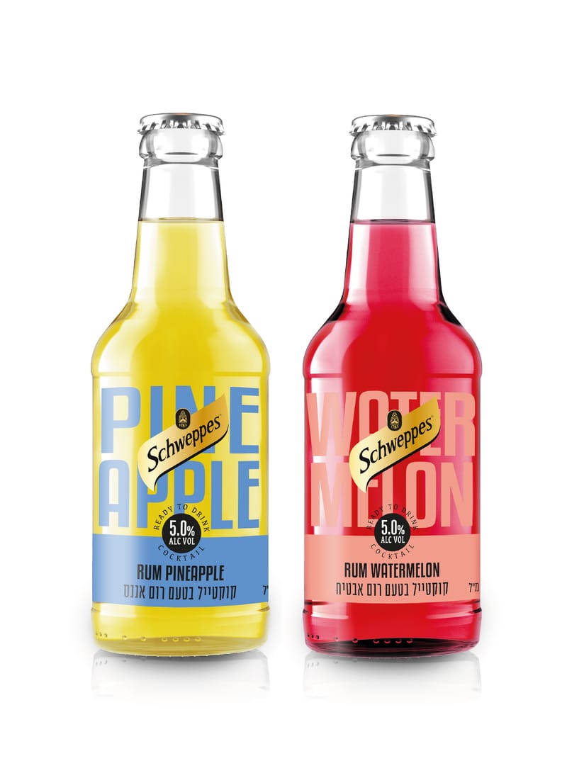 Schweppes: קוקטיילים של רום אבטיח ורום אננס