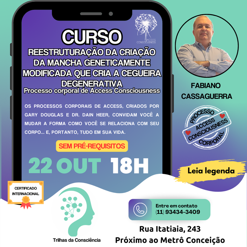 REESTRUTURAÇÃO DA CRIAÇÃO DA MANCHA GENETICAMENTE MODIFICADA QUE CRIA A CEGUEIRA DEGENERATIVA (ACCESS)