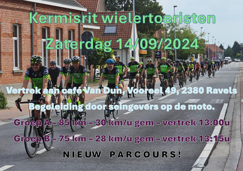 Kermisrit Den Eel voor wielertoeristen